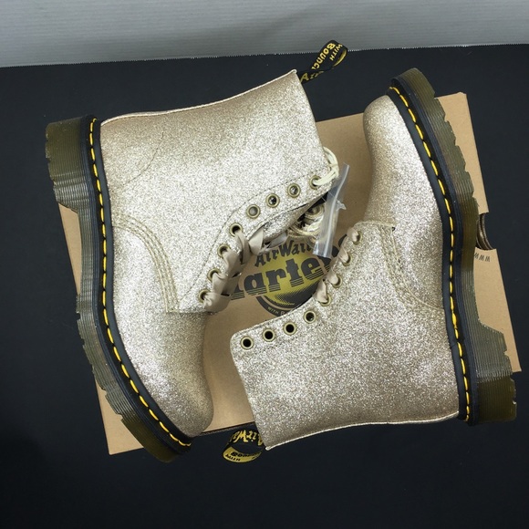 Dr. Martens Shoes | Dr Martens 46 Pascal Glitter Gold Sz 6 | Poshmark